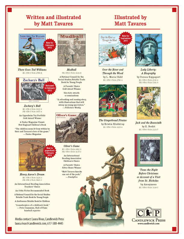 Matt Tavares Candlewick books
