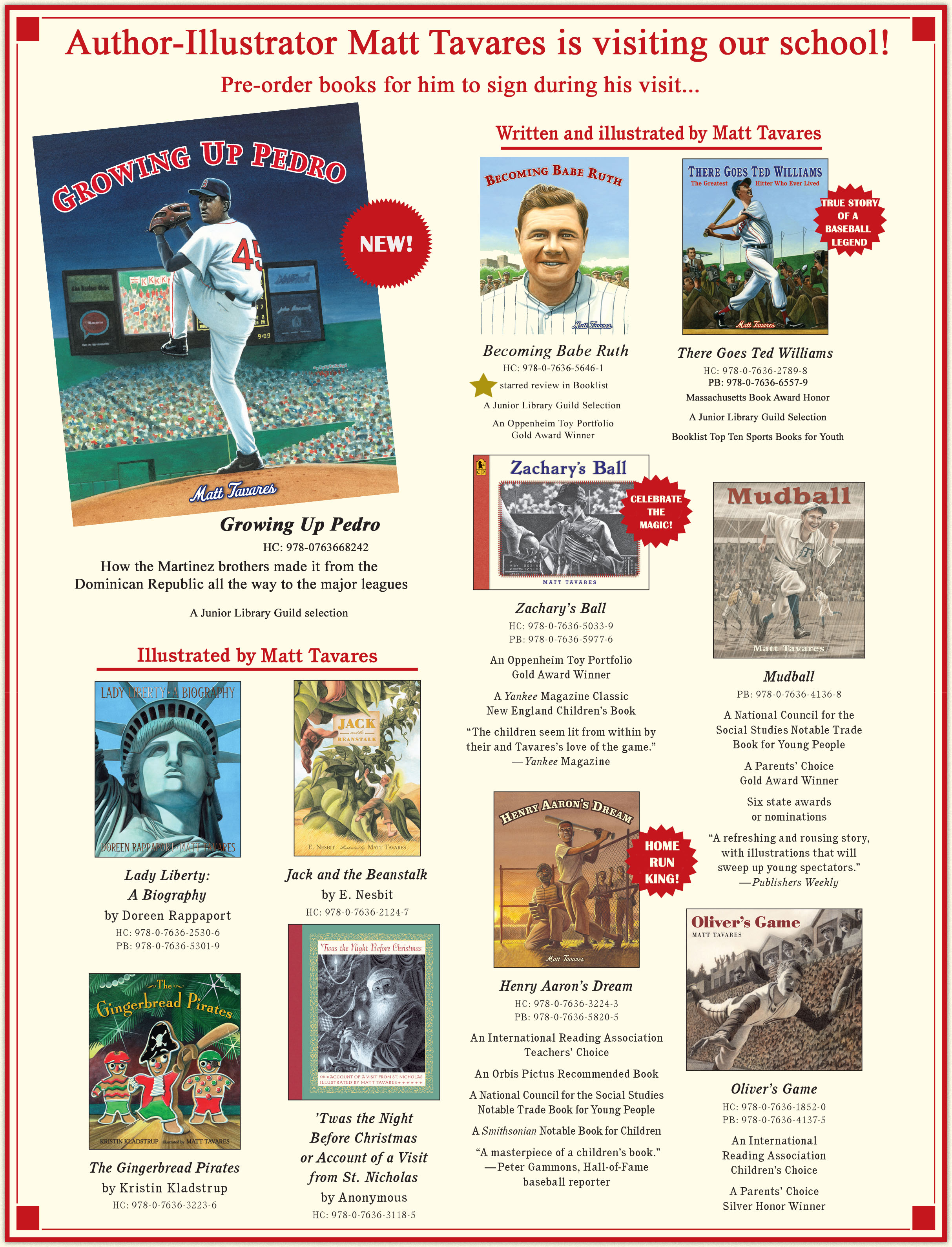 Matt
Tavares Books