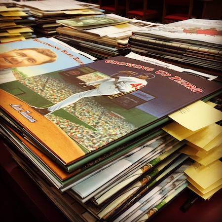 stack of matt tavares books